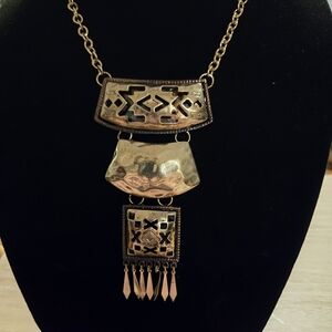 Gold Geometric Pendant Necklace